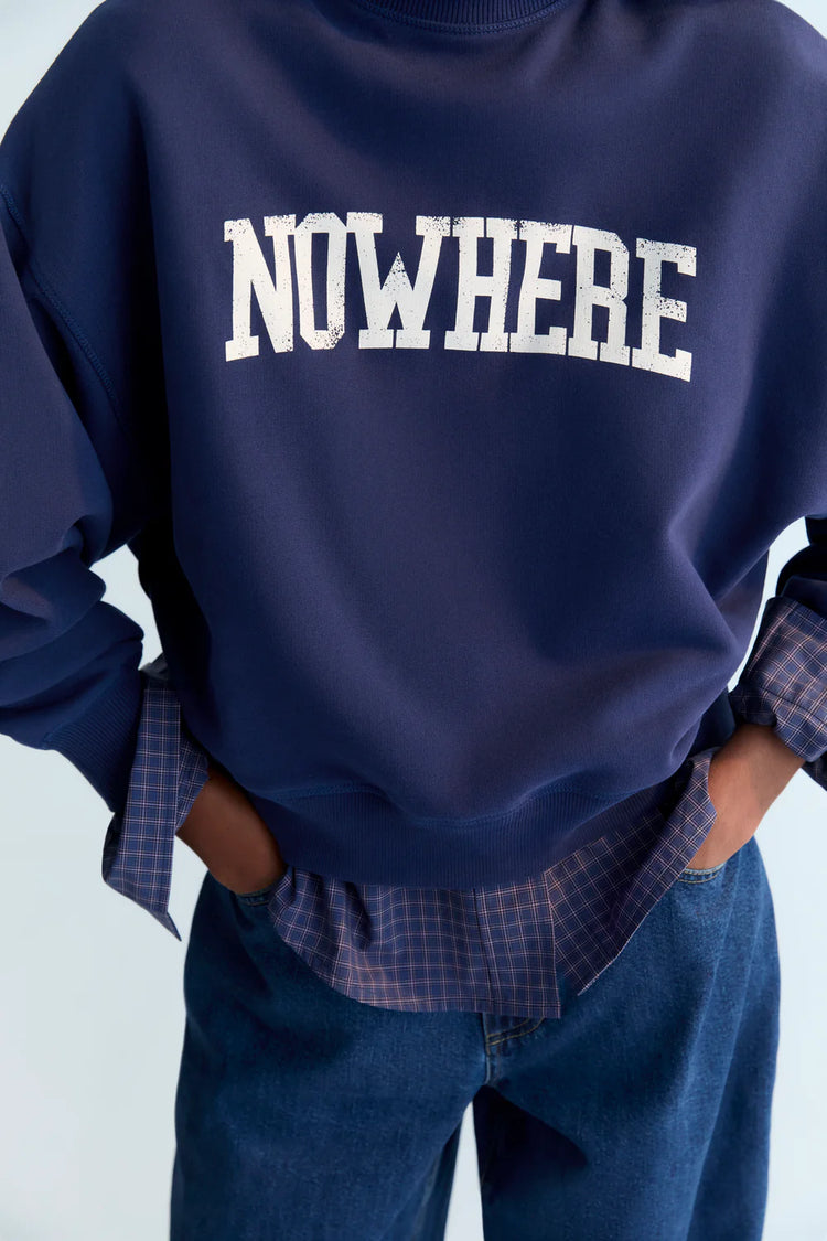 The New Society Nowhere Sweatshirt infinite navy