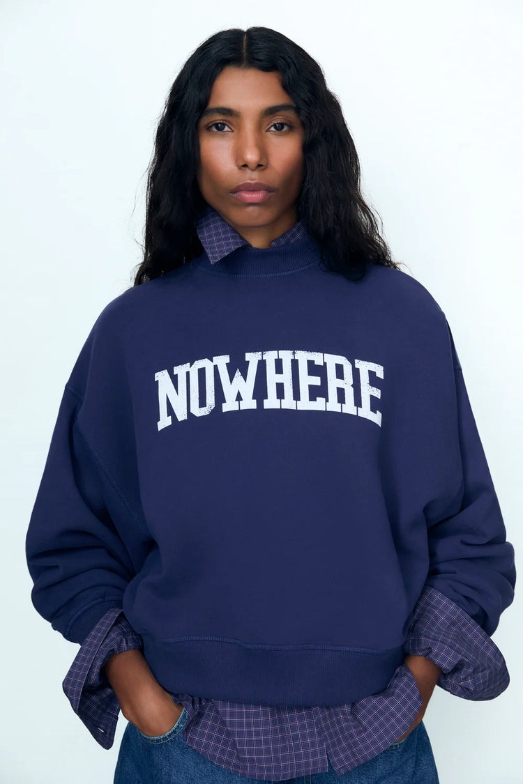 The New Society Nowhere Sweatshirt infinite navy