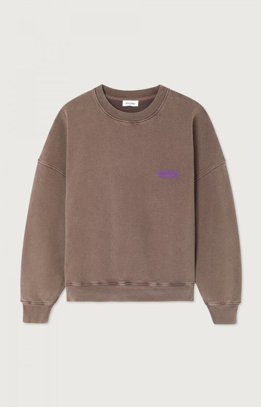 American Vintage PLI03C Sweat chataignier vintage