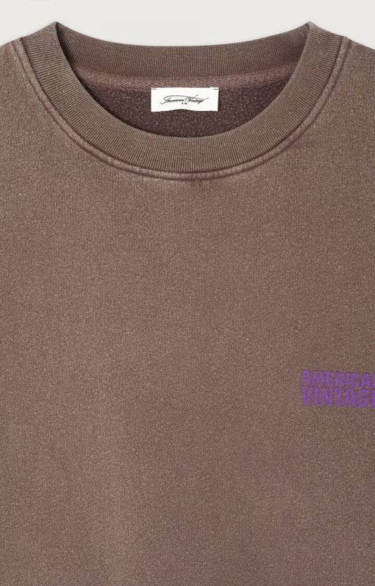 American Vintage PLI03C Sweat chataignier vintage