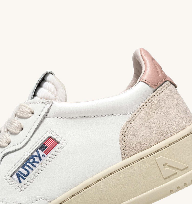 Autry ls37 leather suede white pow