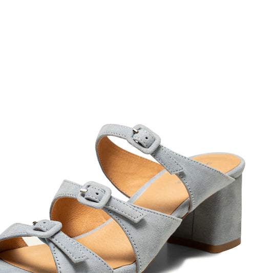 Shoe The Bear Hanna Buckle Mule Suede baby blue