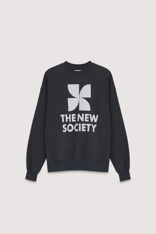 The New Society Logo Sweatshirt galactic grey mel