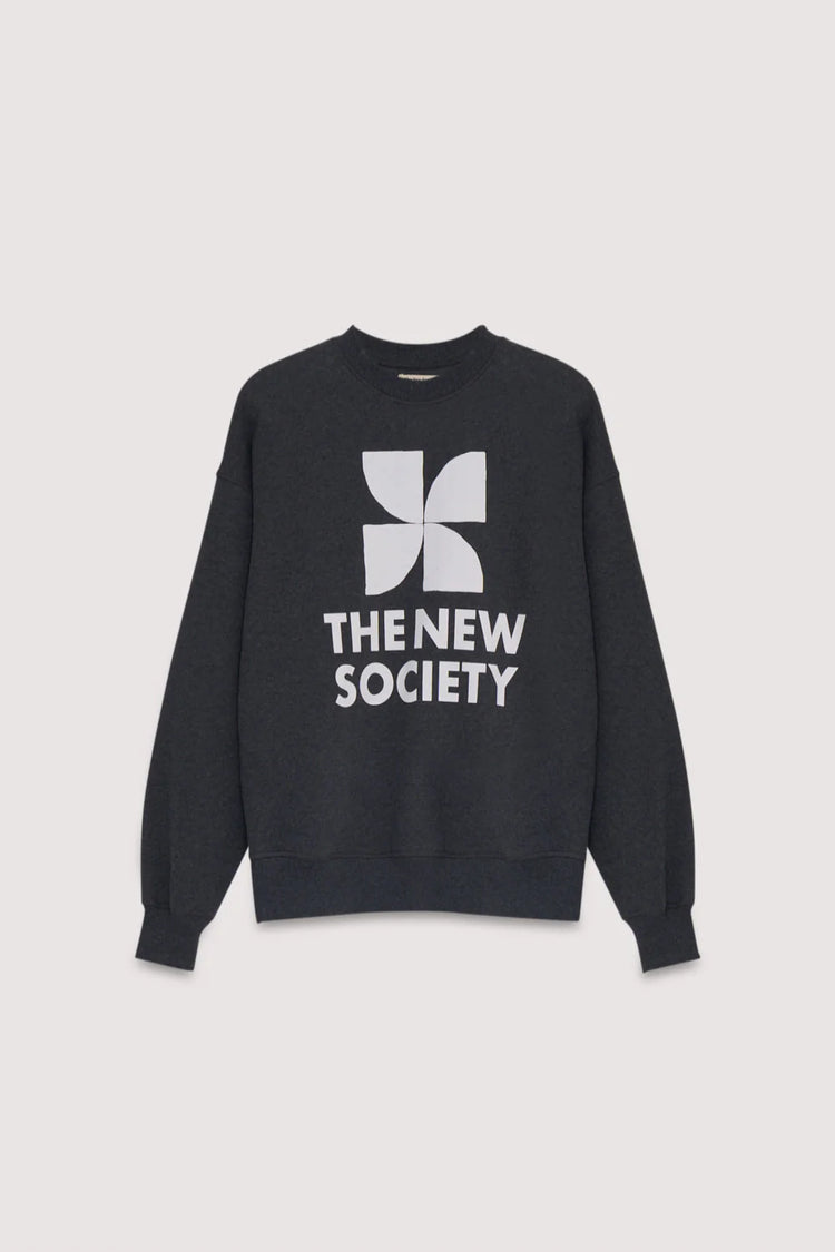 The New Society Logo Sweatshirt galactic grey mel