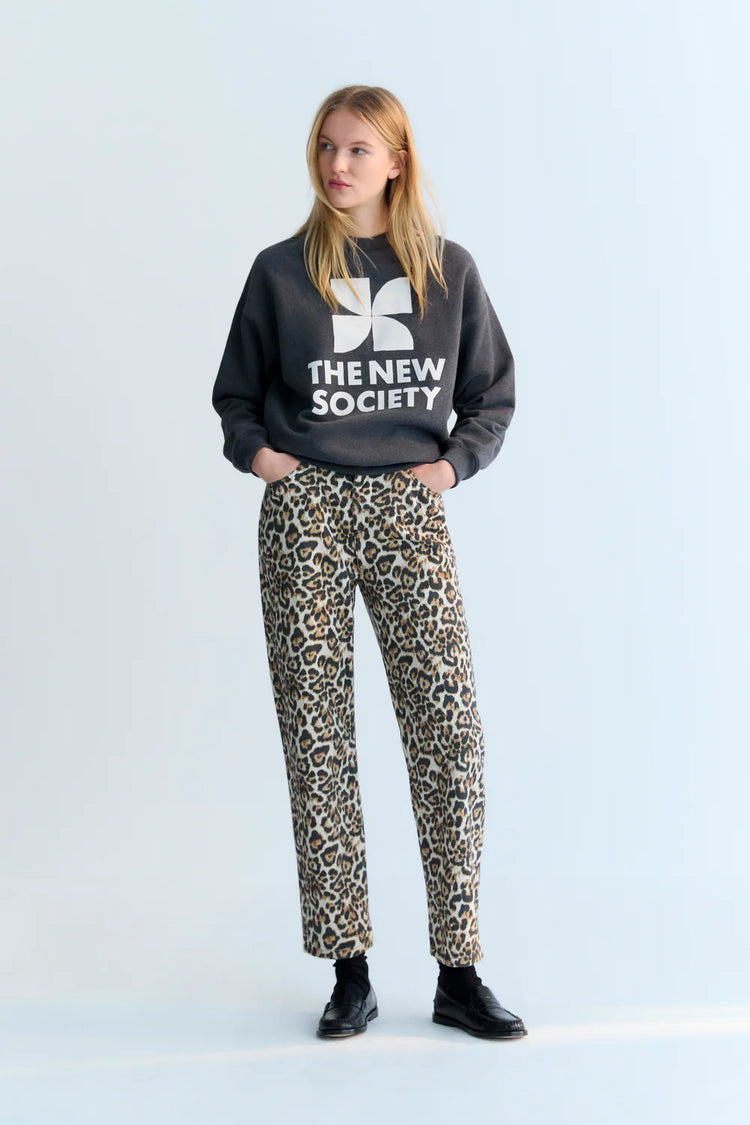 The New Society Logo Sweatshirt galactic grey mel