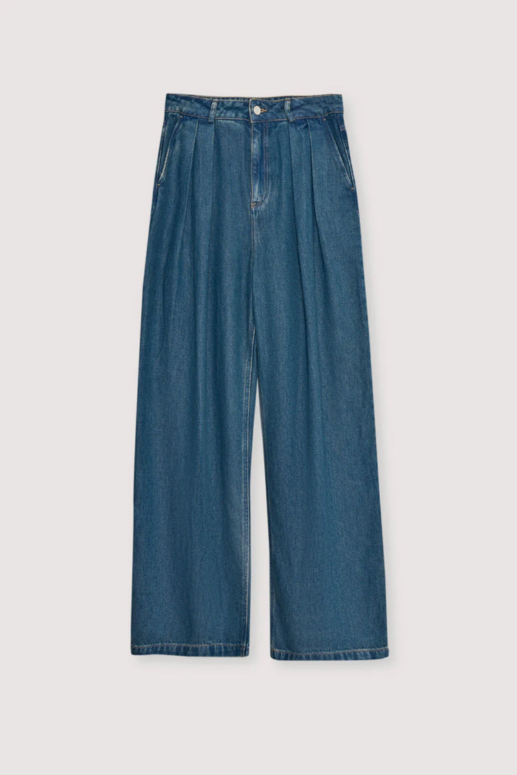 The New Society TNS Tencel Pant blue denim