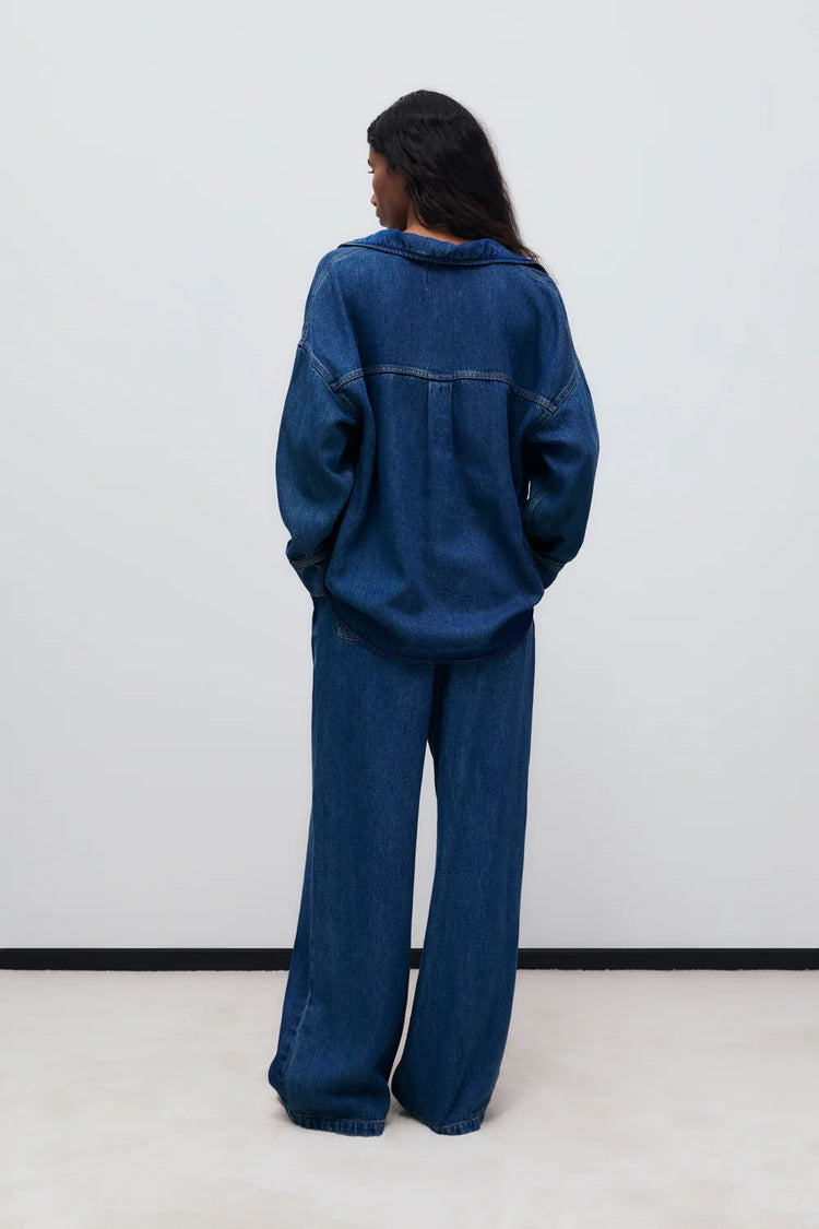 The New Society TNS Tencel Pant blue denim