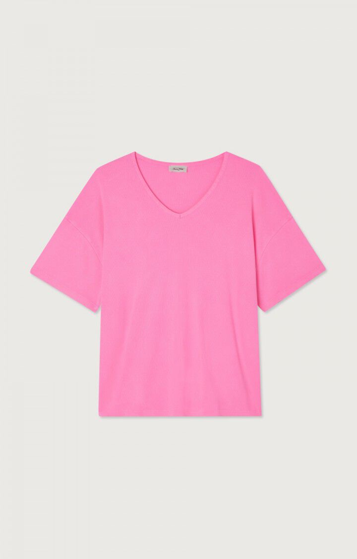 American Vintage ZEL02A T-shirt rose fluo