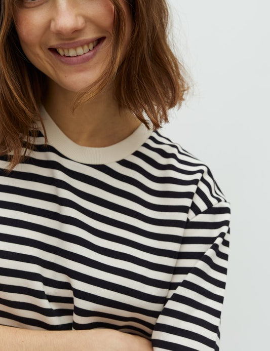 mbyM Emrys Betsy Stripe T-shirt night sky sugar stripe