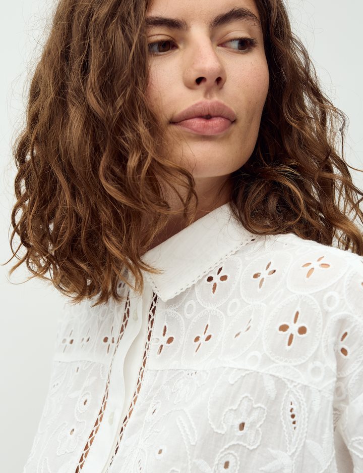 mbyM Sonja Shirt embroidery mix white
