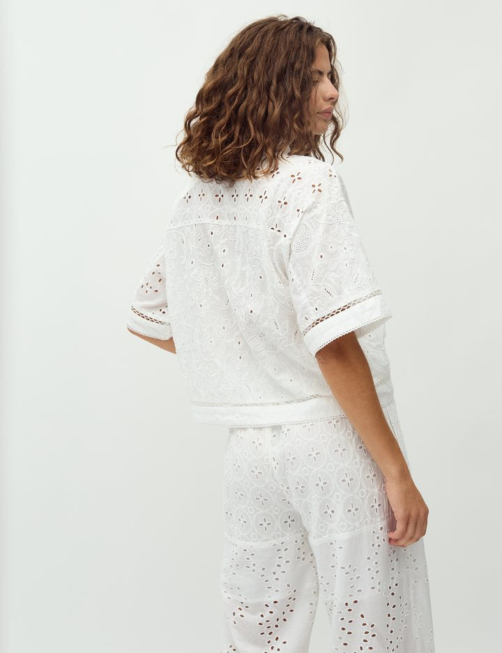 mbyM Sonja Shirt embroidery mix white