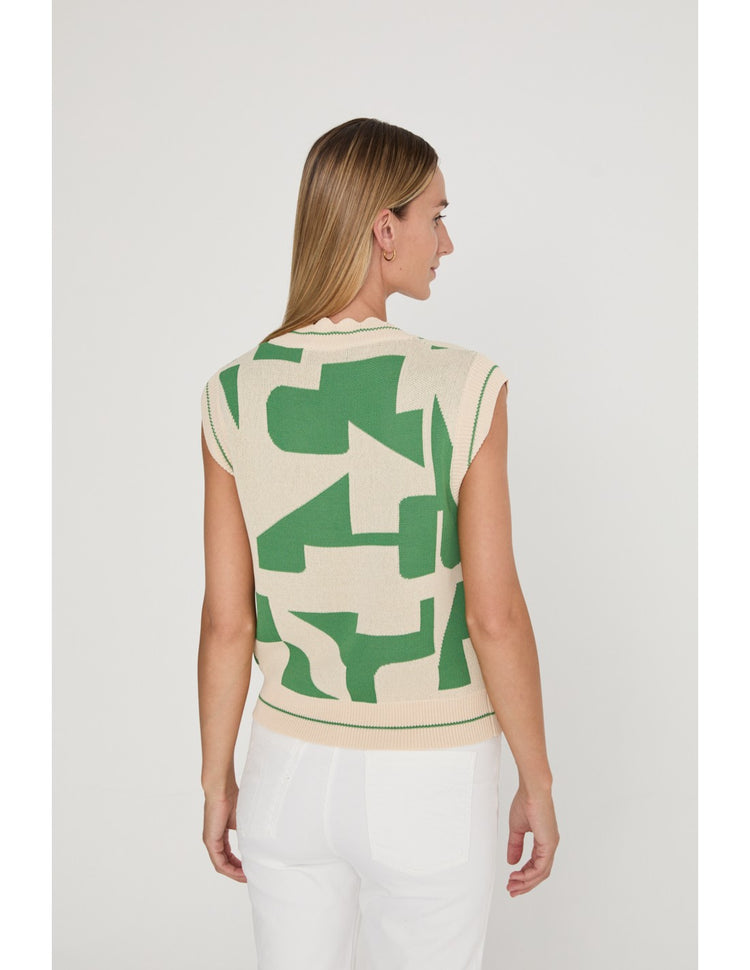 Designers Society Warne Vest green white