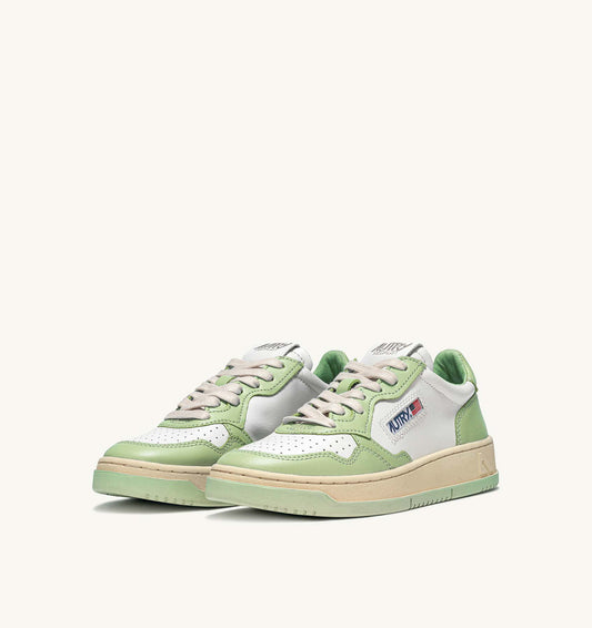 Autry WB24 leather white nile green