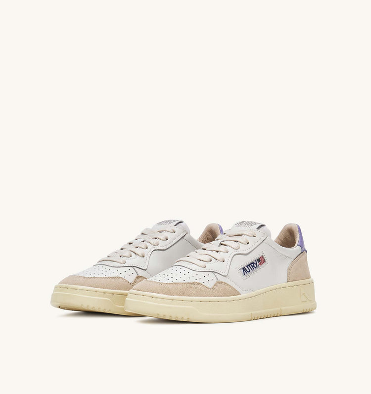 Autry LS53 leather suede white lavender