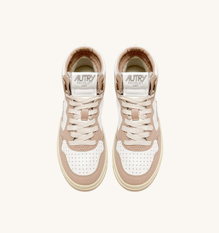 Autry AUMW WB25 Mid Sneakers Leather white mushroom